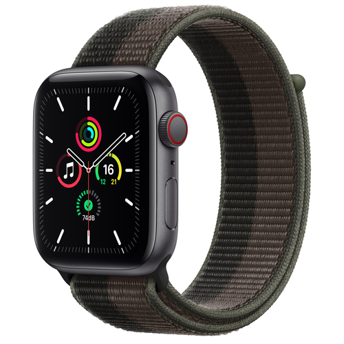 Apple Watch SE GPS + Cell 44mm Grey Alu Tornado/Grey Sport Loop Viedais pulkstenis, smartwatch