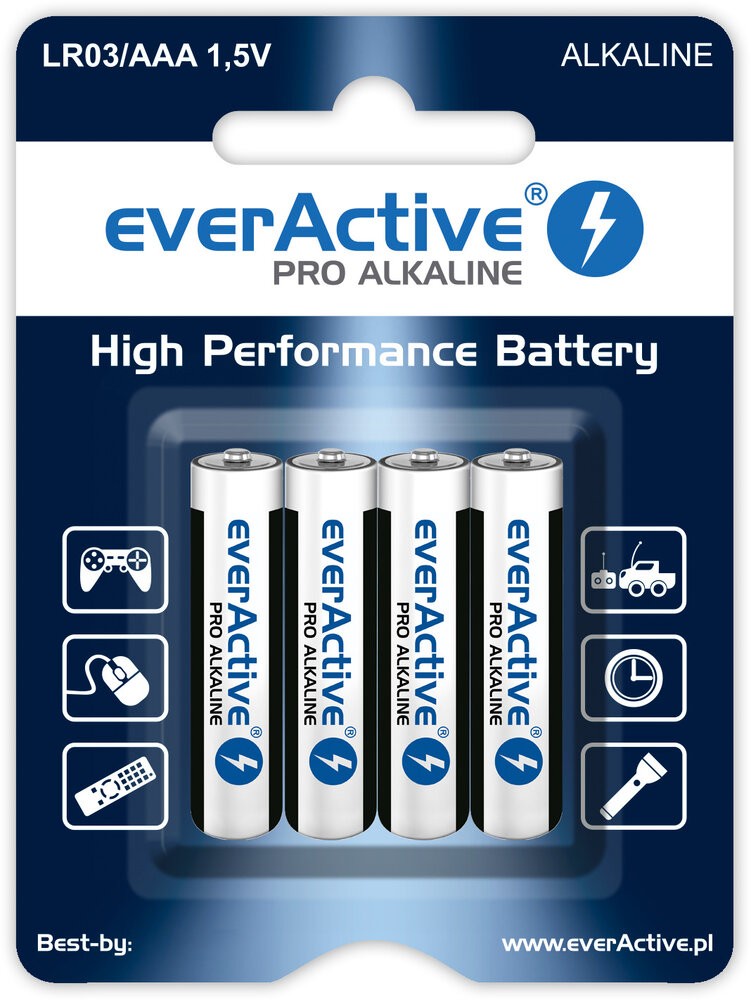 Alkaline batteries everActive Industrial Alkaline LR6 AA  - carton box 40 pieces Baterija