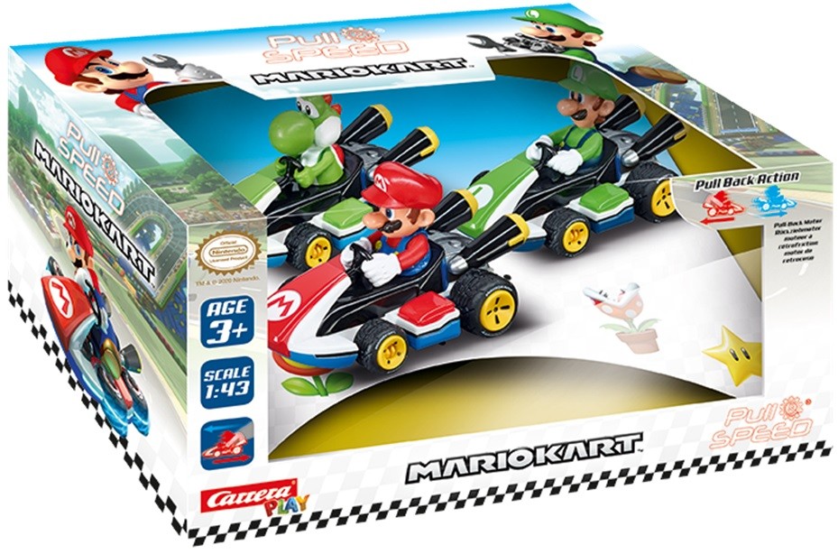 Vehicles Mario Kart pull back 3pack Rotaļu auto un modeļi