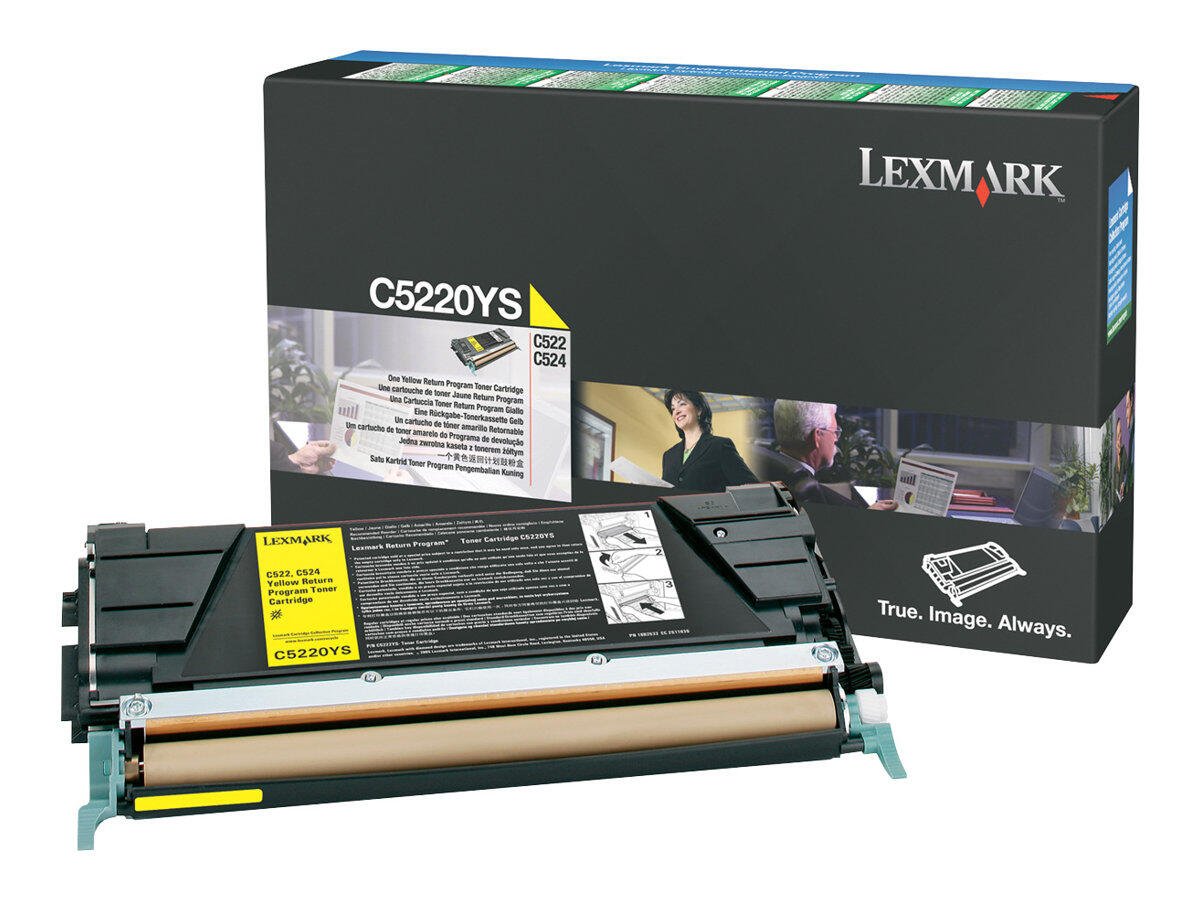 Lexmark C522, C524, C53x Yellow Return Programme Toner Cartr toneris