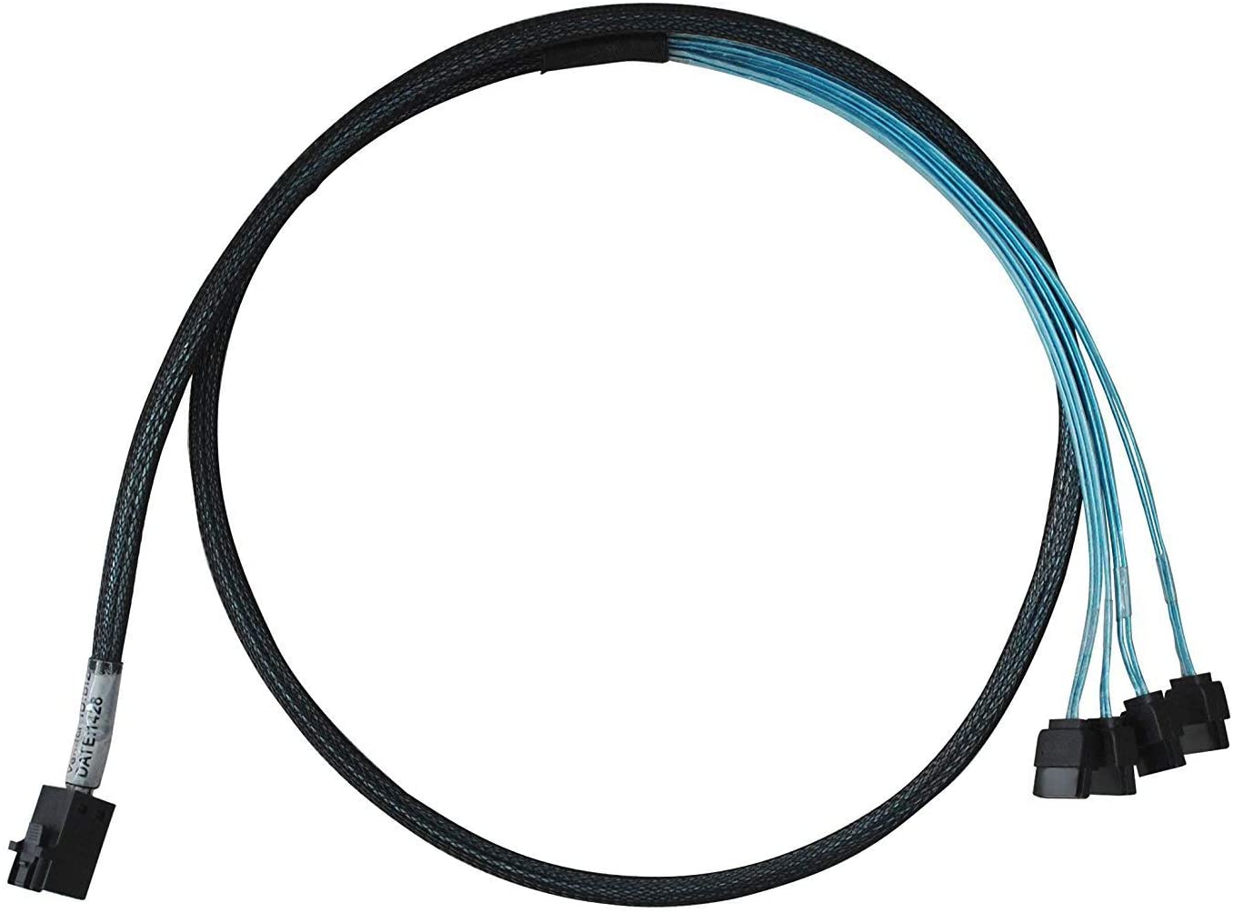 HighPoint mSAS cable 1xSFF8643-> 4xSATA - 8643-4SATA-1M aksesuārs datorkorpusiem