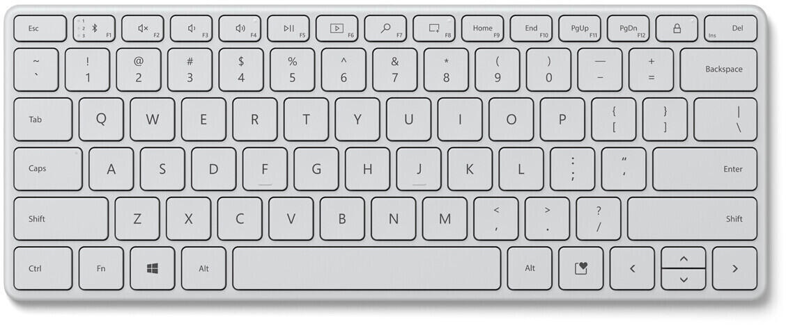 Microsoft Designer Compact Keyboard Glacier Blue, Bluetooth, (vācu izkārtojums) klaviatūra