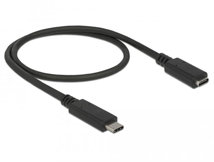 USB 3.1 Extension cable CM-CF 0.5m black adapteris