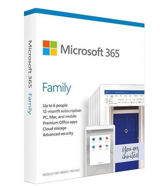 Microsoft M365 Family 6GQ-01556 FPP, 1-6 PCs/Macs user(s)