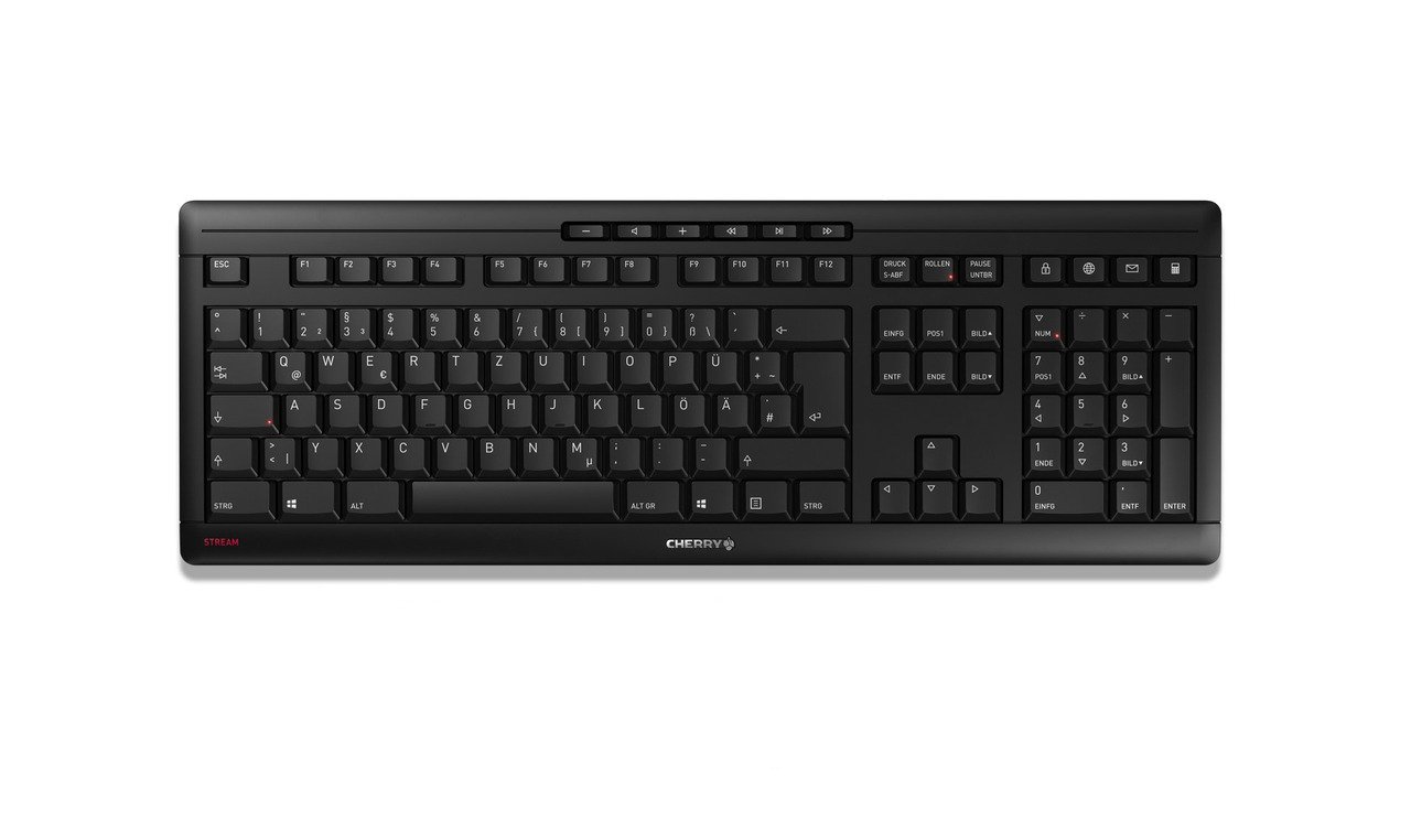 Cherry STREAM KEYBOARD WIRELESS black (QWERTZ - vācu izkārtojums) klaviatūra