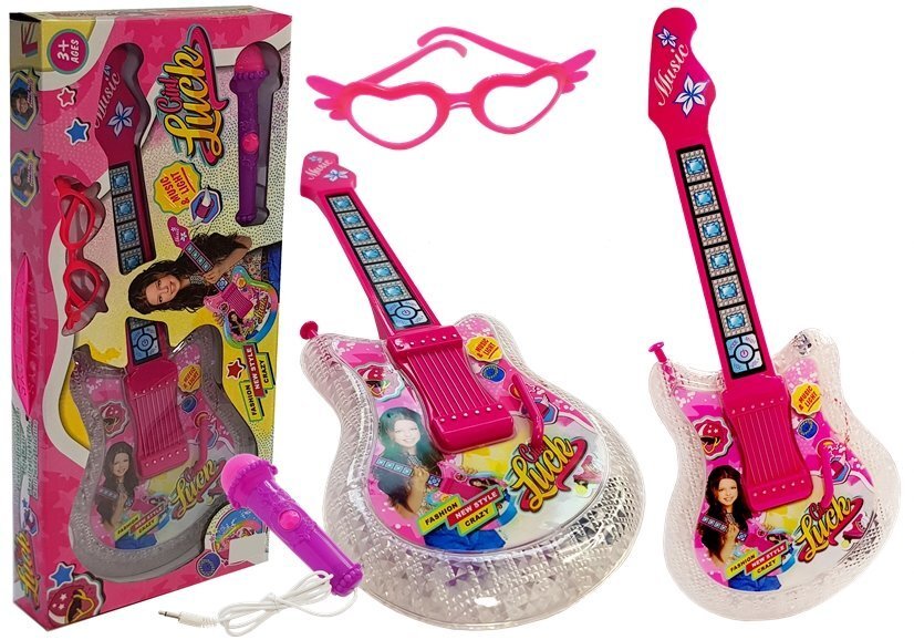 Rotaļlietu ģitāras komplekts ar mikrofonu un brillēm