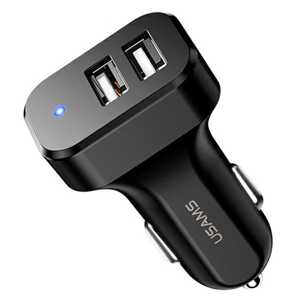 USAMS Car Charger 2xUSB C13 Only Head iekārtas lādētājs