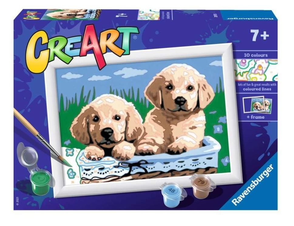 CreArt coloring book for children Puppies puzle, puzzle