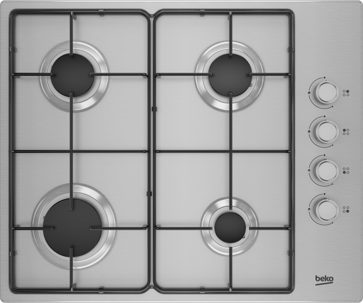 Beko HIBG64120SX hob Stainless steel Built-in 60 cm Gas 4 zone(s) plīts virsma