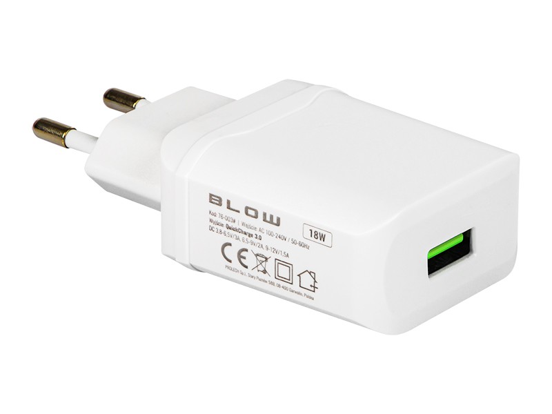 BLOW CHARGER USB QC3.0 18W iekārtas lādētājs