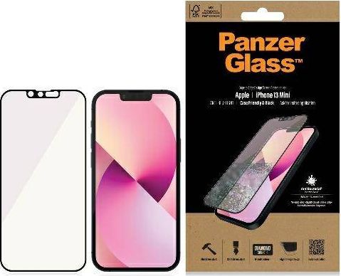 PanzerGlass Apple iPhone 13 mini Case Friendly Anti-Bluelight AB, Black aksesuārs mobilajiem telefoniem