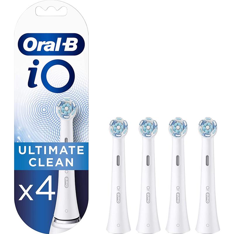 Oral-B Replaceable Toothbrush Heads iO Ultimate Clean For adults, Number of brush heads included 4, White mutes higiēnai