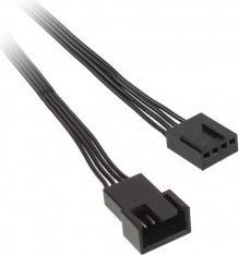 4-Pin PWM Verlangerung 30 cm - black kabelis, vads