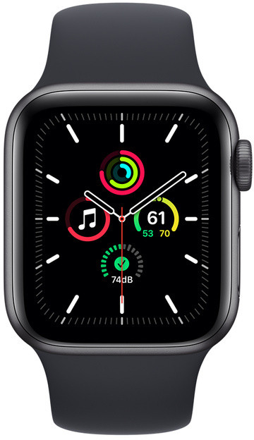 Apple Watch SE GPS 40mm Space Grey Alu Midnight Sport Viedais pulkstenis, smartwatch