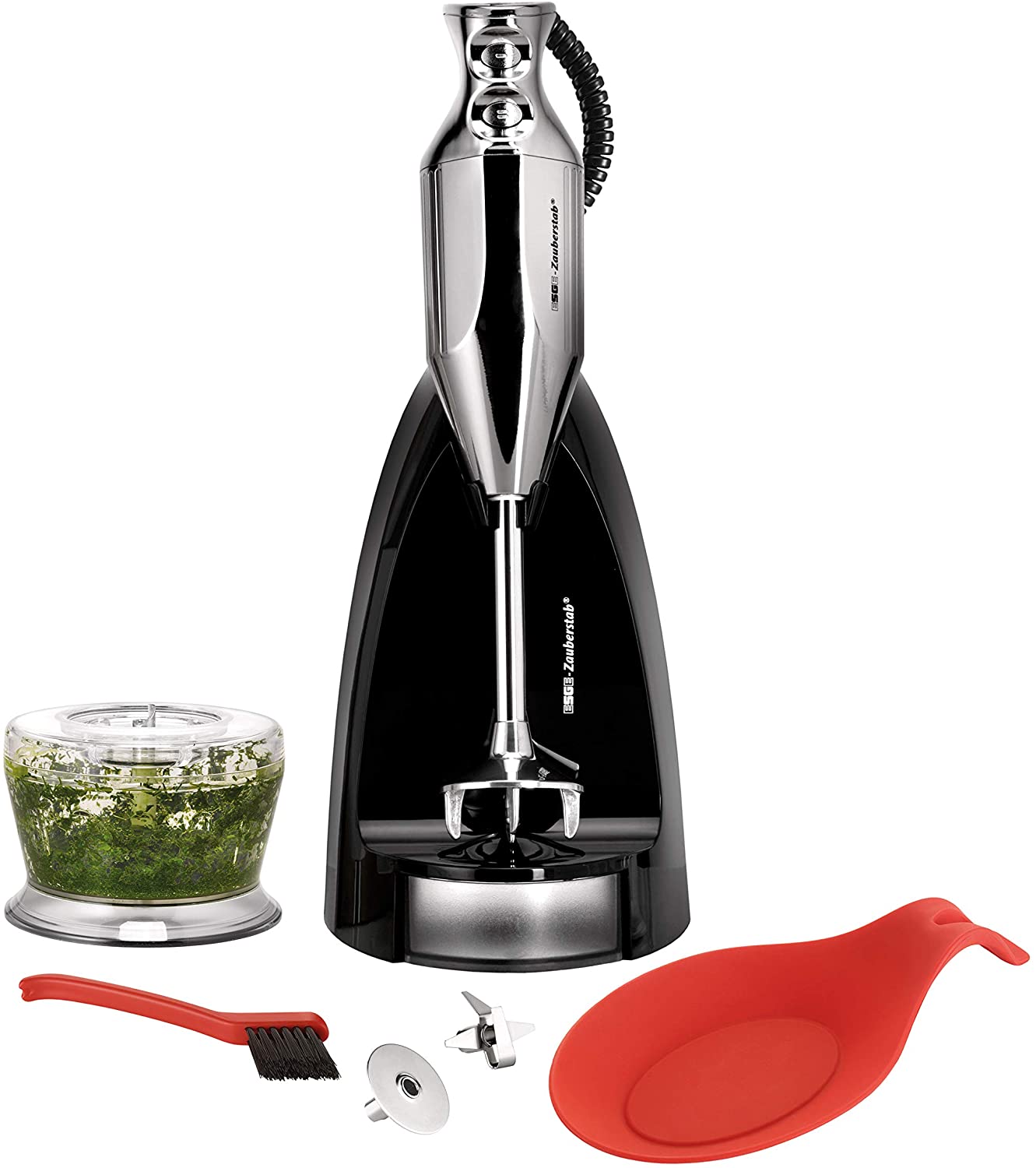 ESGE-Zauberstab M 200 chrome, hand blender with durable AC motor, 23 cm immersion depth, 200 W and up to 17,000 rpm, 90580 90580 (4011689905 Blenderis
