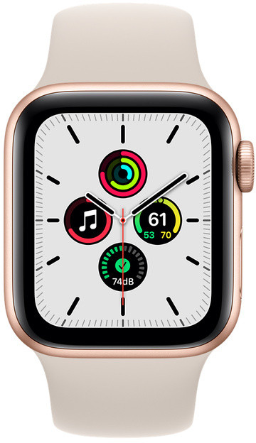 Apple Watch SE GPS 40mm Gold Alu Starlight Sport Viedais pulkstenis, smartwatch