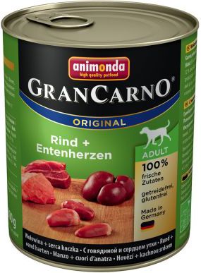 Animonda GranCarno Original Adult Wolowina i kacze serca 800g 15364 (4017721827478) barība suņiem