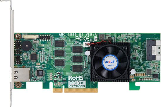 Kontroler Areca PCIe 4.0 x8 - 1x Slim-SAS SFF-8654 (ARC-1886-8I) karte