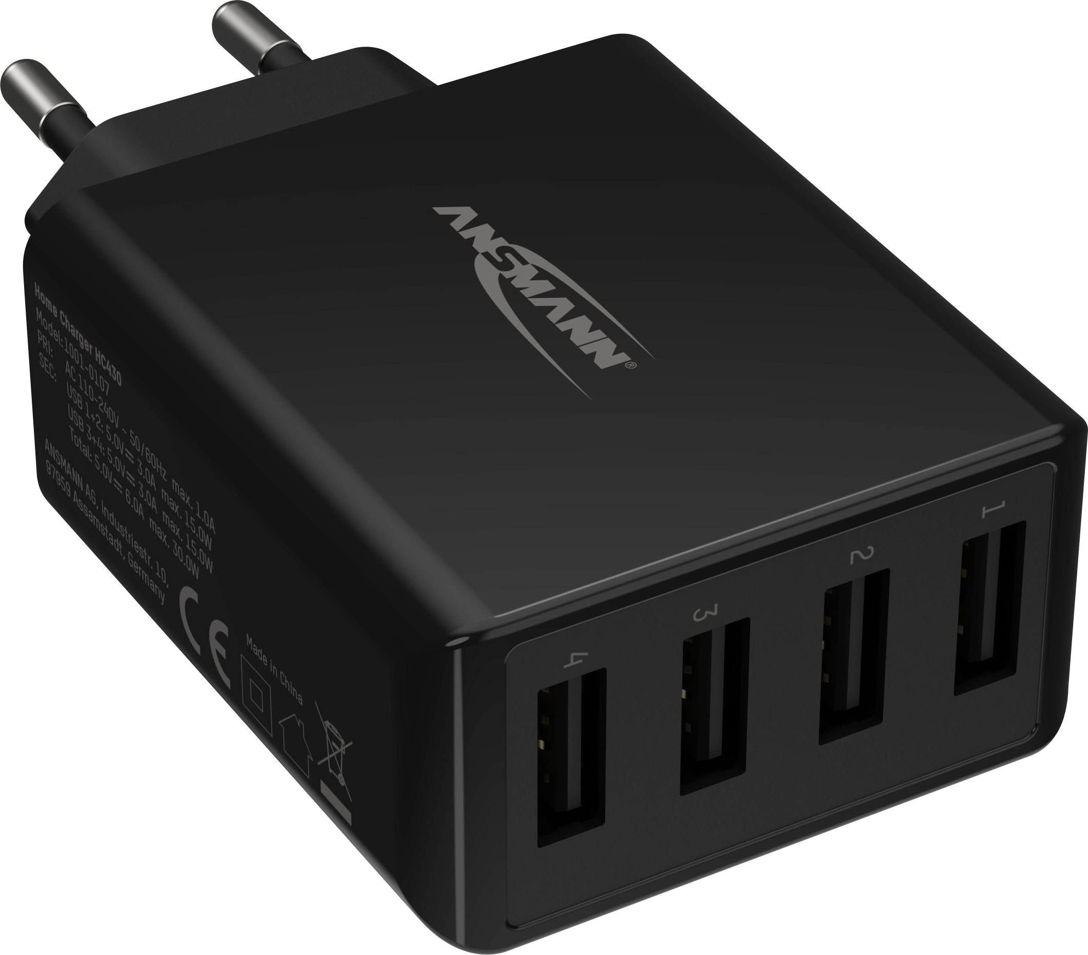 Ansmann Home Charger HC430 4xUSB 3000mA black