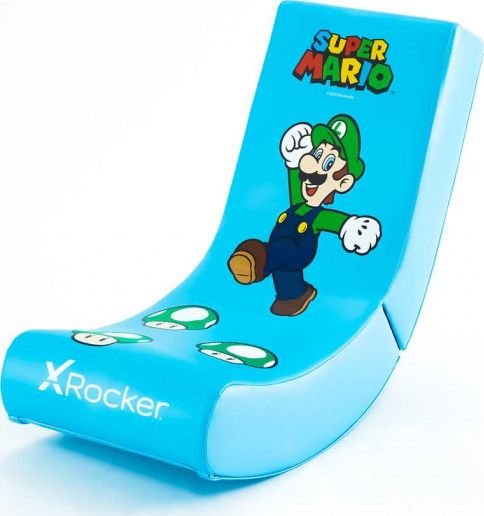 Fotel X Rocker Nintendo Video Luigi niebieski GN1001 (094338200980) datorkrēsls, spēļukrēsls