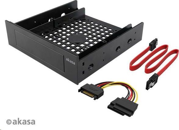 Akasa Einbaurahmen 5,25 Zoll auf 2,5/3,5 Zoll, SSD/HDD Adapter Datora korpuss