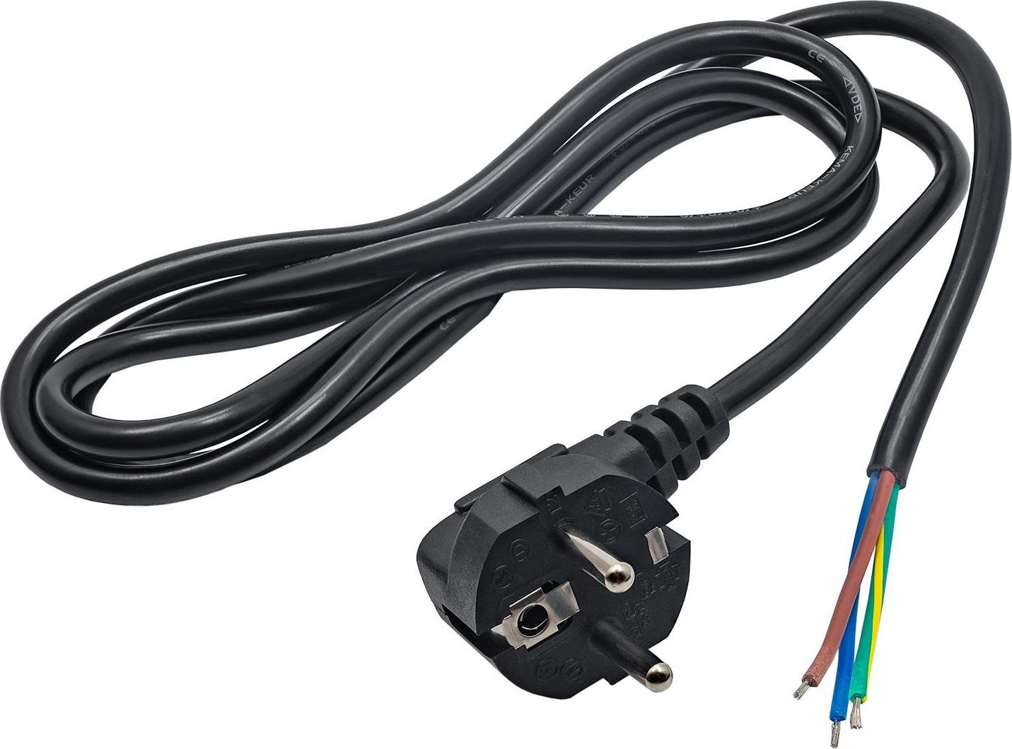 Cable Akyga AK-OT-01A (Hybrid standard C/E/F (CEE 7/7) M ; 1,5m; black color) kabelis datoram