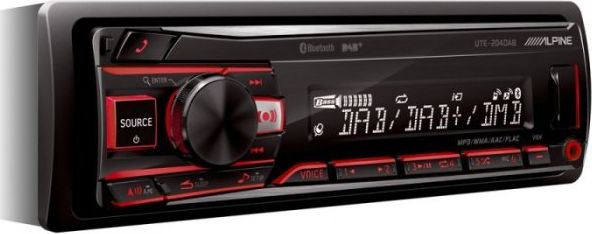 Alpine UTE-204DAB car media receiver Black 200 W Bluetooth automagnetola