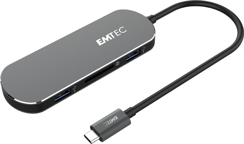 EMTEC Hub 6-in-1 Type-C Gen 1 T650C 4K HDMI HUB USB centrmezgli