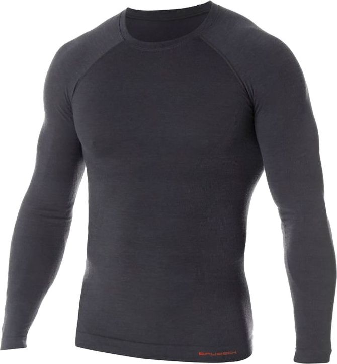 Brubeck LS12820 Koszulka meska z dlugim rekawem ACTIVE WOOL grafitowy XXL 8171798 (5902487097687)