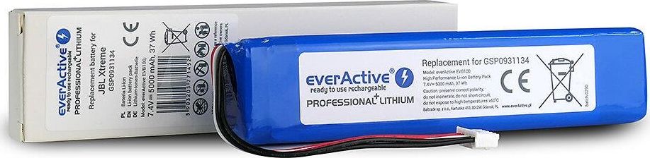 Rechargeable battery everActive EVB100 to bluetooth speaker JBL Xtreme Baterija