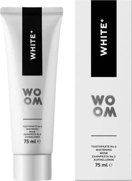 Woom White+ wybielajaca pasta do zebow odswiezajaca oddech 75ml 8420075180315 (8420075180315) mutes higiēnai