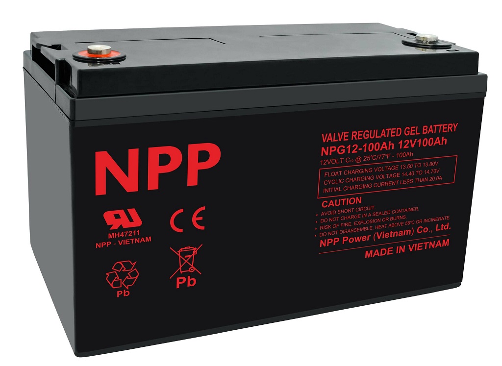 Akumulators 12V 100Ah T16(M8) Pb GEL (gela) NPP UPS aksesuāri