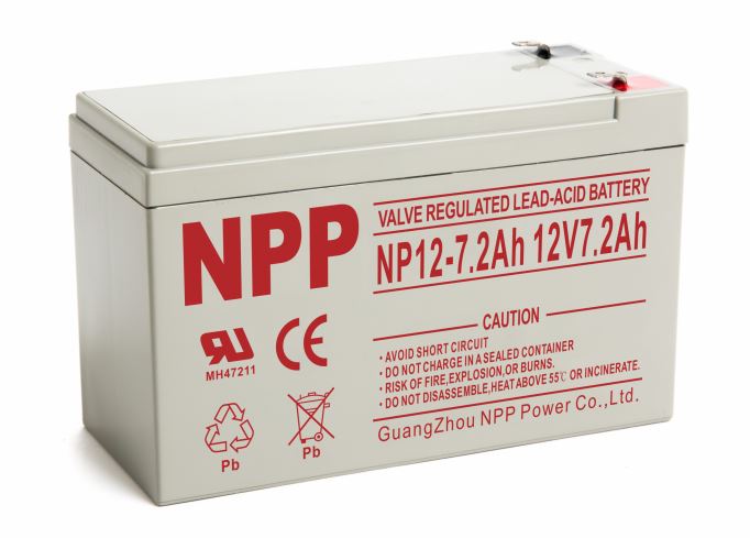 Battery 12V 7.2Ah T2(F2) Pb AGM NPP UPS aksesuāri