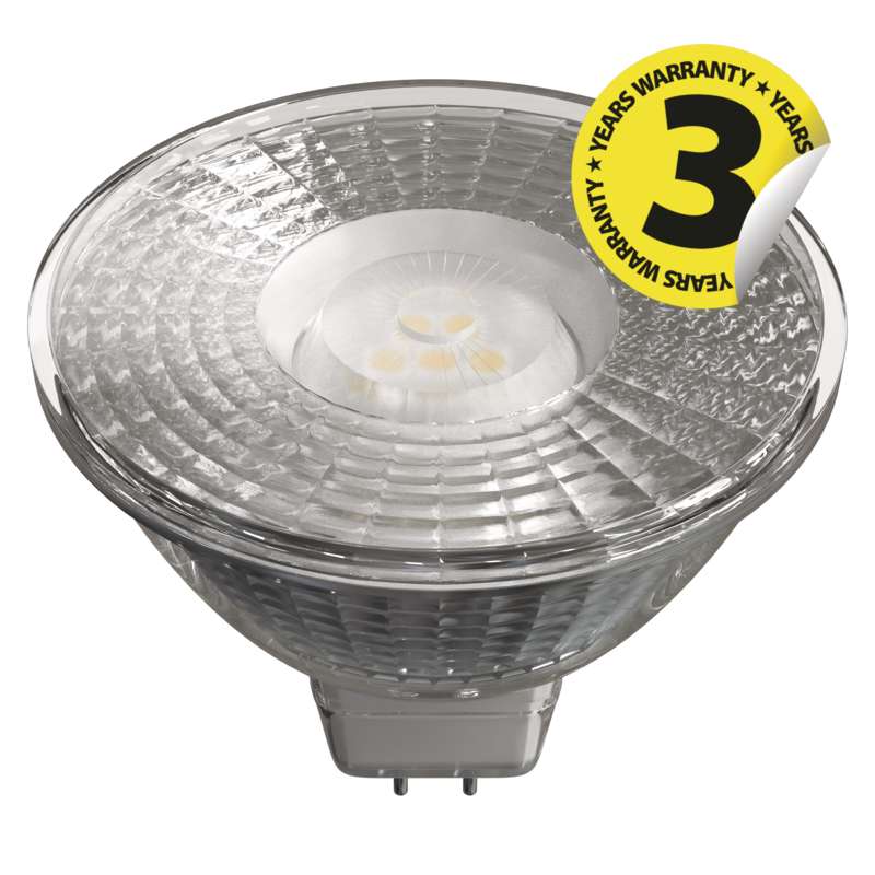 EMOS LED spuldze GU5.3 (MR16) 12 V 4,5 W 400 lm, silti balta apgaismes ķermenis