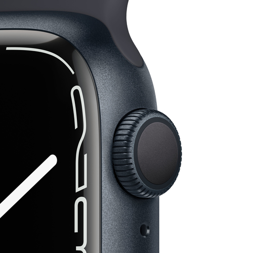 Apple Watch Series 7 GPS, 41mm Midnight Aluminium Case with Midnight Sport Band - Regular Viedais pulkstenis, smartwatch