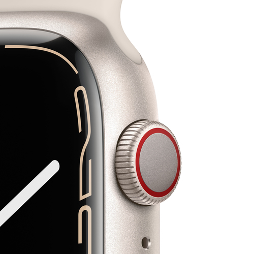 Apple Watch Series 7 Aluminium 45mm Cellular Starlight MKJQ3 Viedais pulkstenis, smartwatch