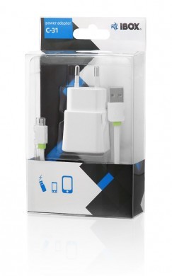 I-BOX C-31 CHARGER USB, 2A aksesuārs mobilajiem telefoniem