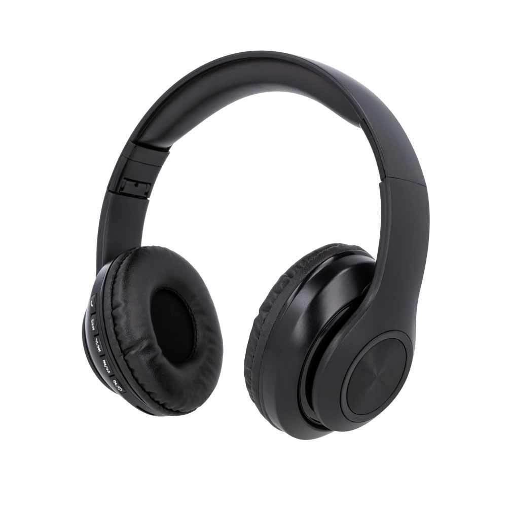 Setty Bluetooth headphones with radio / Bezvadu Austiņas ar Radio / Bluetooth 5.0 / Melnas austiņas