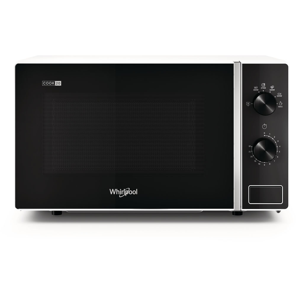 Whirlpool MWP 101 W Countertop Solo microwave 20 L 700 W Black,White Mikroviļņu krāsns
