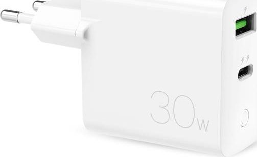 Puro Mini Fast Travel Charger 1x USB-A 1x USB-C 3 A (PUR522WHT) iekārtas lādētājs