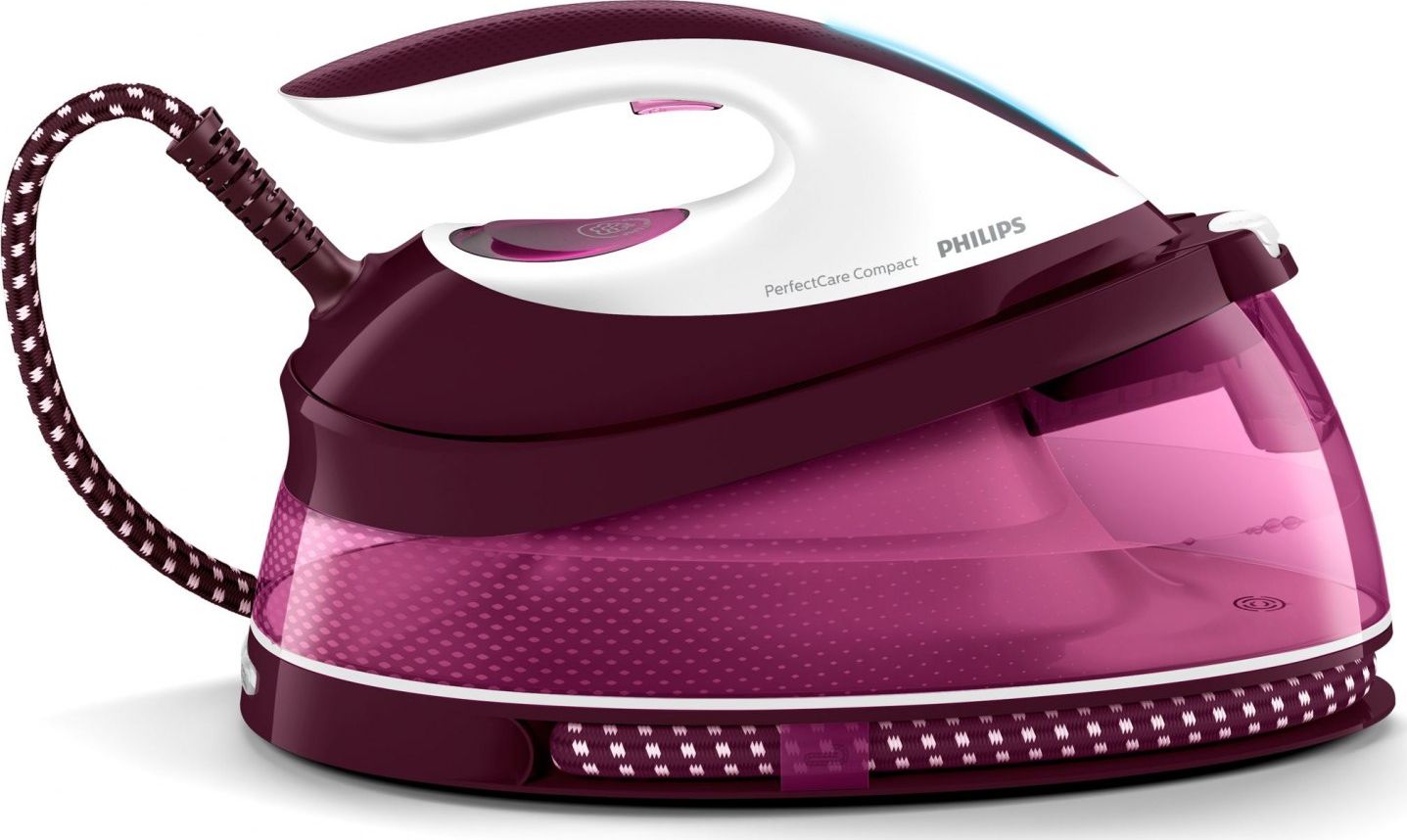 Philips GC7842/40 steam ironing station 1.5 L SteamGlide Plus soleplate Purple, White Gludeklis