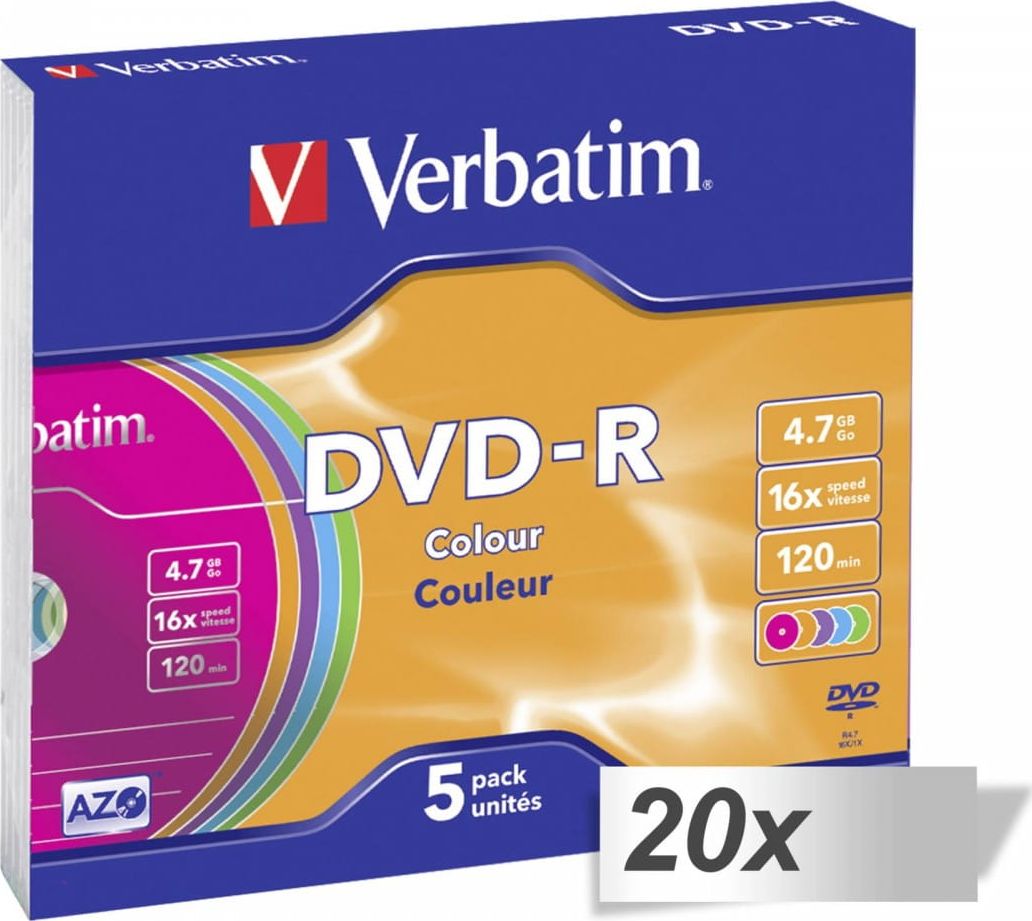 Verbatim DVD-R 4.7 GB 16x 100 sztuk 9707057 matricas