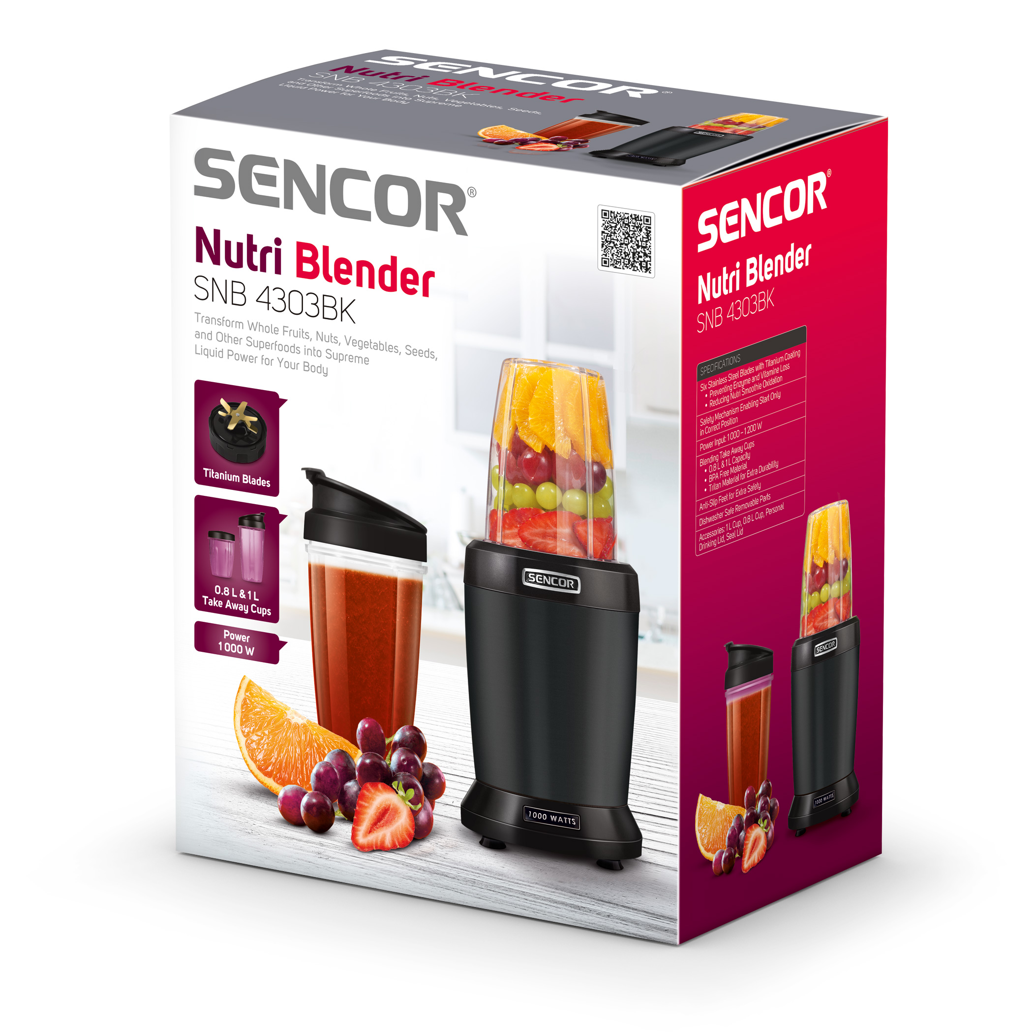 Sencor Nutri-blender SNB4303BK Blenderis