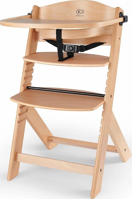 Kinderkraft krzeselko do karmienia ENOCK wooden bērnu barošanas krēsls