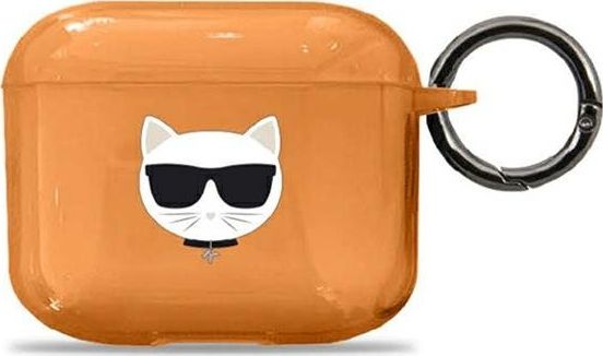 Karl Lagerfeld Etui ochronne KLA3UCHFO Choupette do AirPods 3 pomaranczowe KLD571ORG (3666339009304)