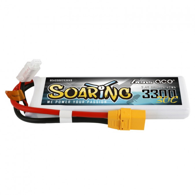 3300mAh 7.4V 30C SOARING Gens Ace