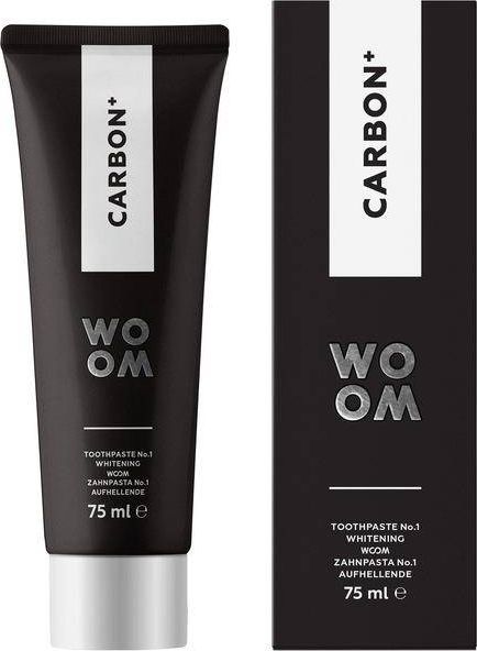 Woom Carbon+ wybielajaca czarna pasta do zebow z weglem aktywnym 75ml 8420075180322 (8420075180322) mutes higiēnai