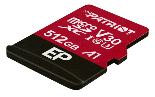 Patriot EP Series 512GB MICRO SDXC V30, up to 100MB/s atmiņas karte