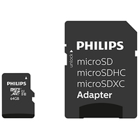 Philips MicroSDXC Card      64GB Class 10 UHS-I U1 incl. Adapter atmiņas karte