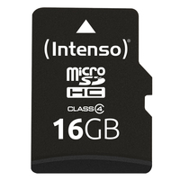 SD MicroSD Card 16GB Intenso inkl. SD Adapter atmiņas karte